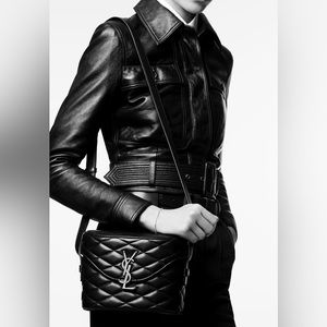 ♦️SOLD♦️Saint Laurent June Box Quilted Lambskin black shoulder bag. YSL.